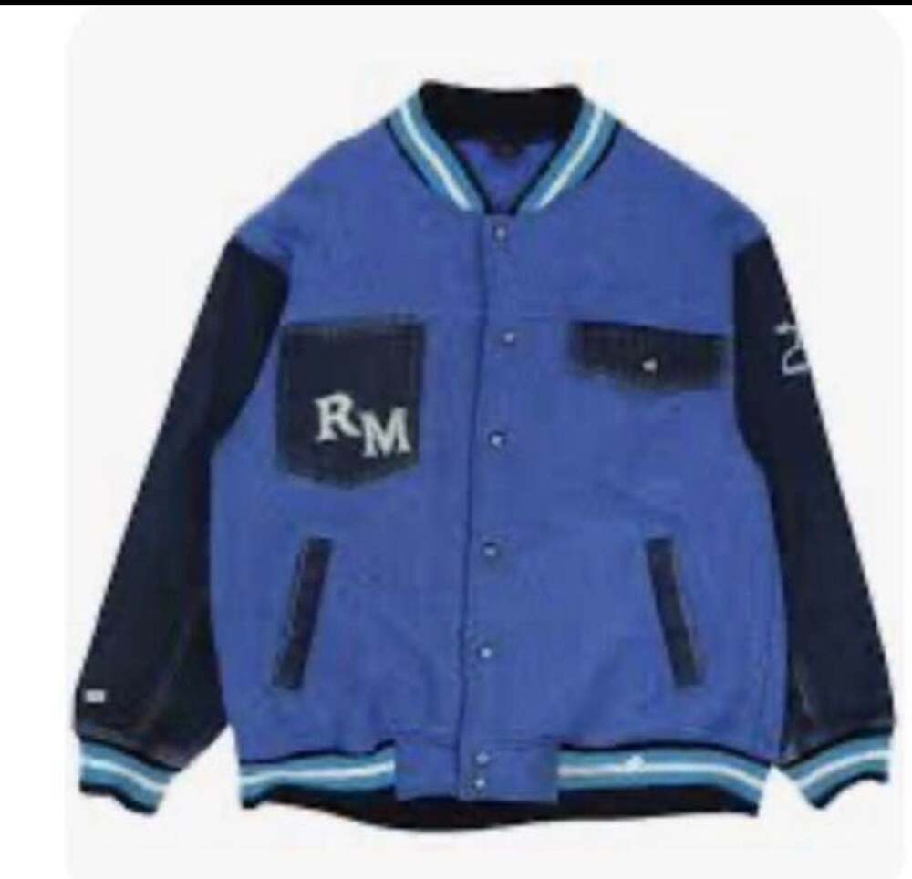 RM Varsity Denim Jacket Blue and Black